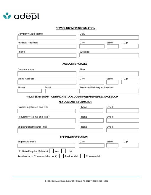 D01 New Customer Form fillable 3 25 26