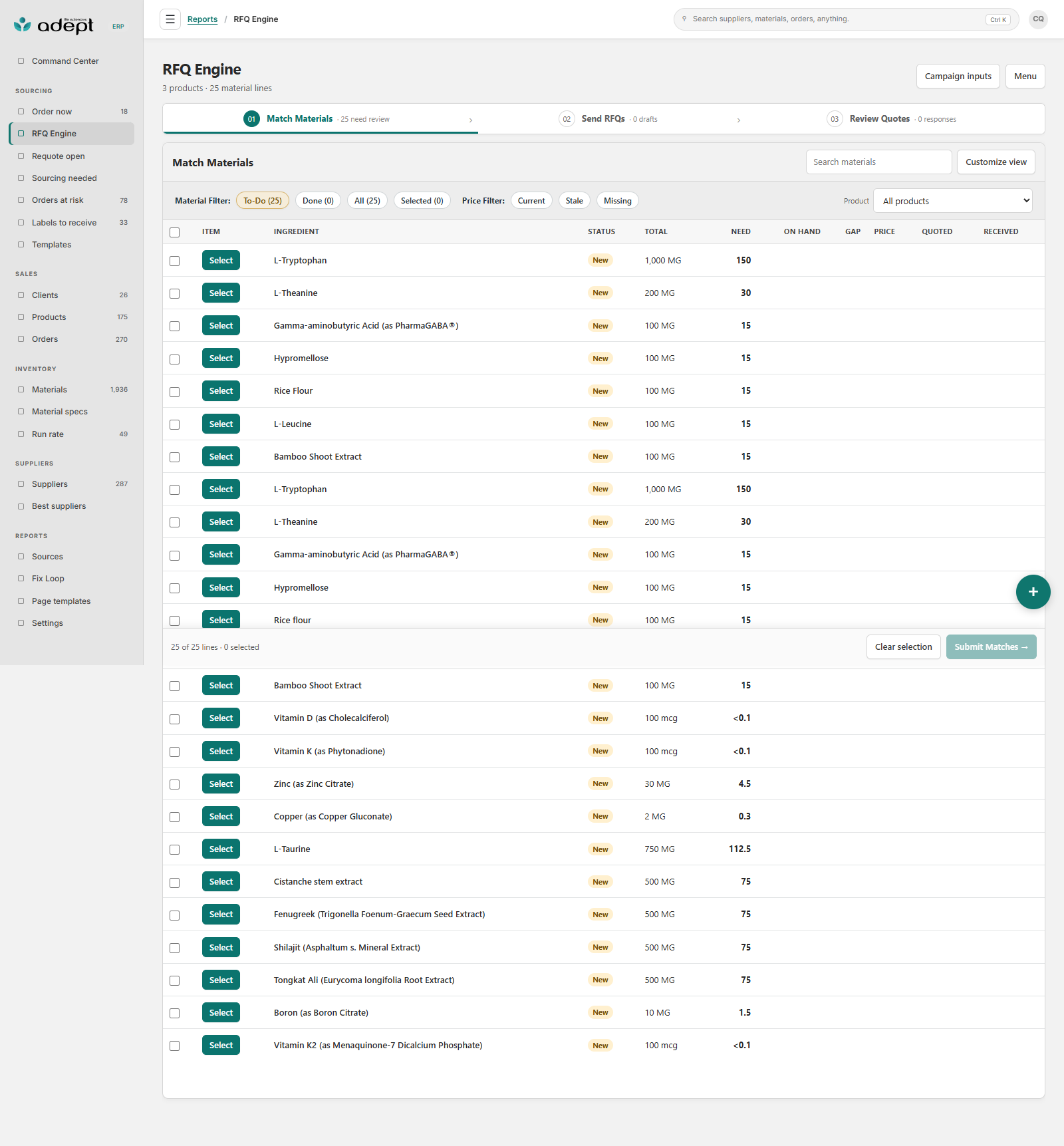 demo rfq match sync 20260915