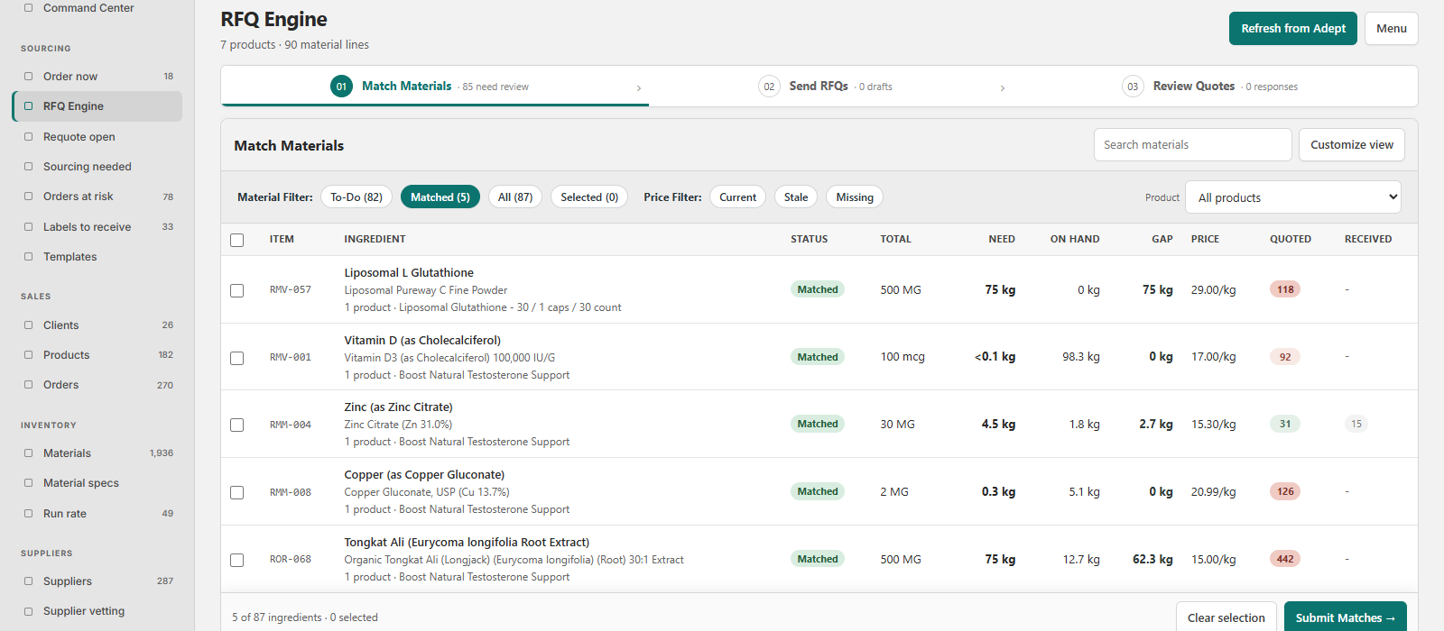 demo shared matches 20260916