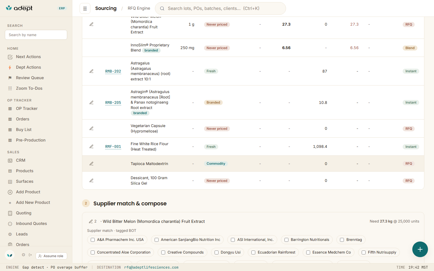 rfq 0819 gap table
